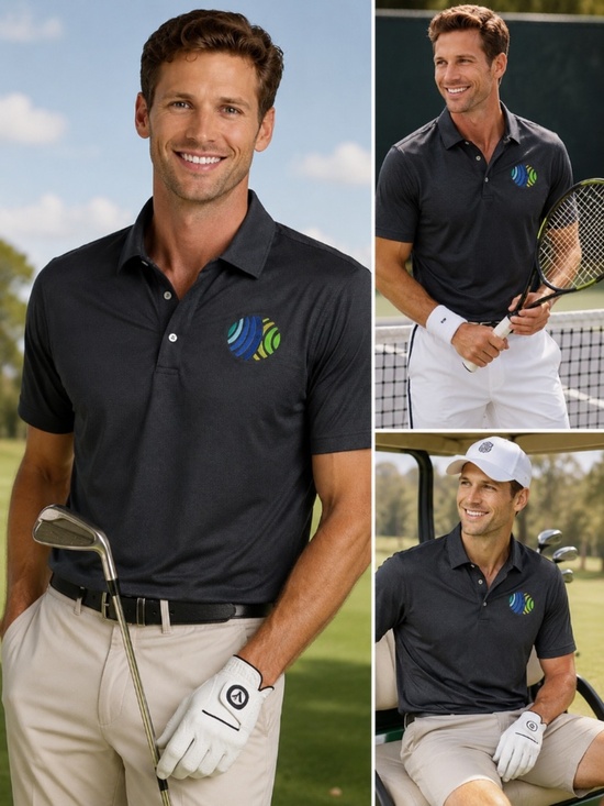 Nike Other - Nike Golf Dri Fit Polo Large Black Athletic Golf Tennis Performance Shirt